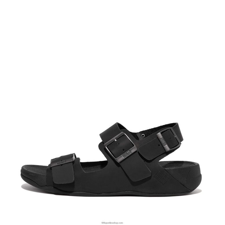 hombres Fitflop sandalias gogh moc con hebilla P802P115 negro