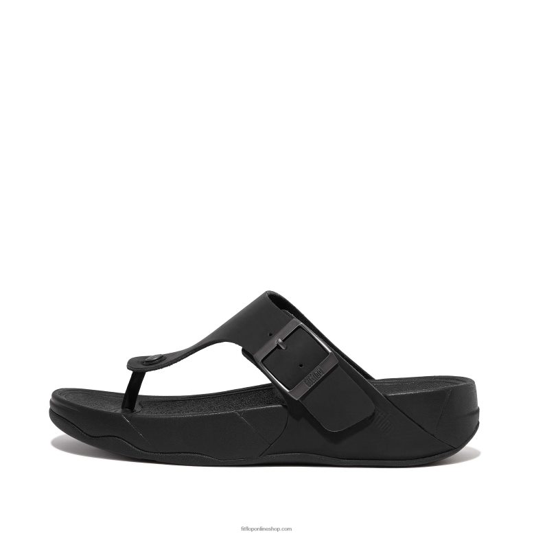 hombres Fitflop trakk ii hebilla nubuck punteras P802P111 negro