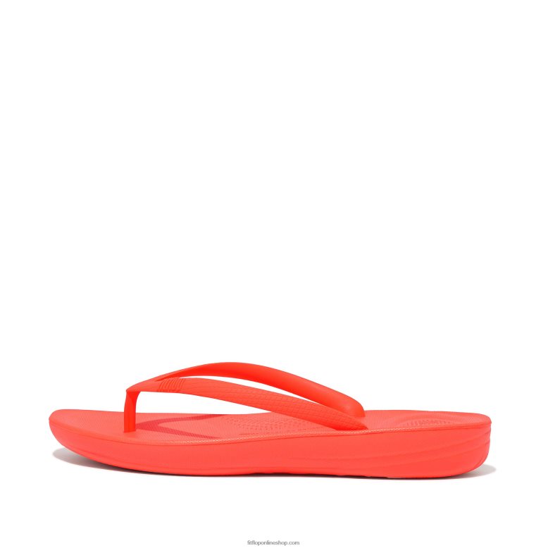 mujer Fitflop chanclas ergonómicas iqushion P802P22 naranja neón