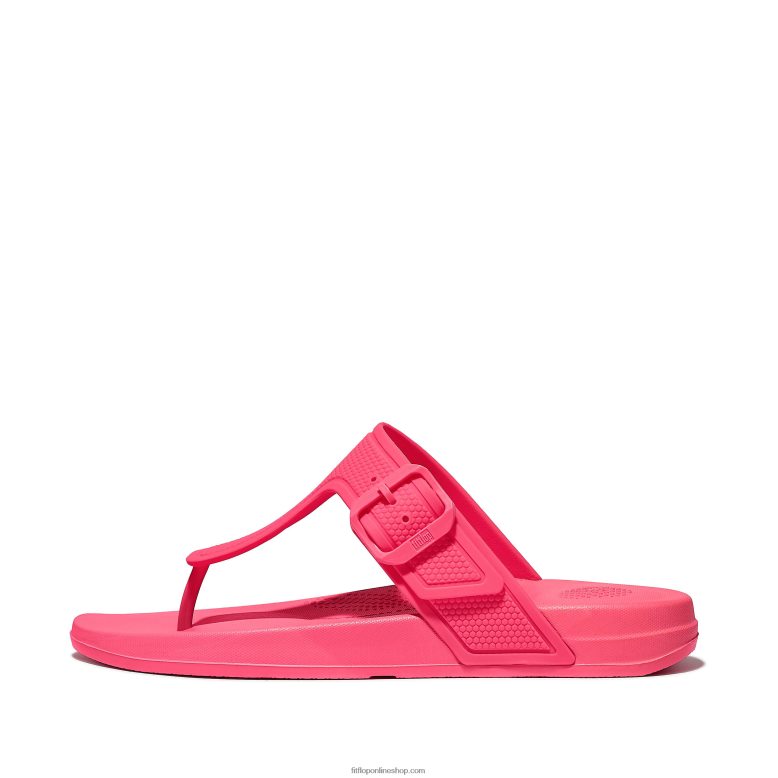 mujer Fitflop chanclas iqushion con hebilla ajustable P802P2 rosa pop