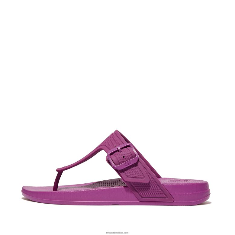 mujer Fitflop chanclas iqushion con hebilla ajustable P802P5 miami violeta